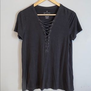 American Eagle soft and sexy deep v neck T